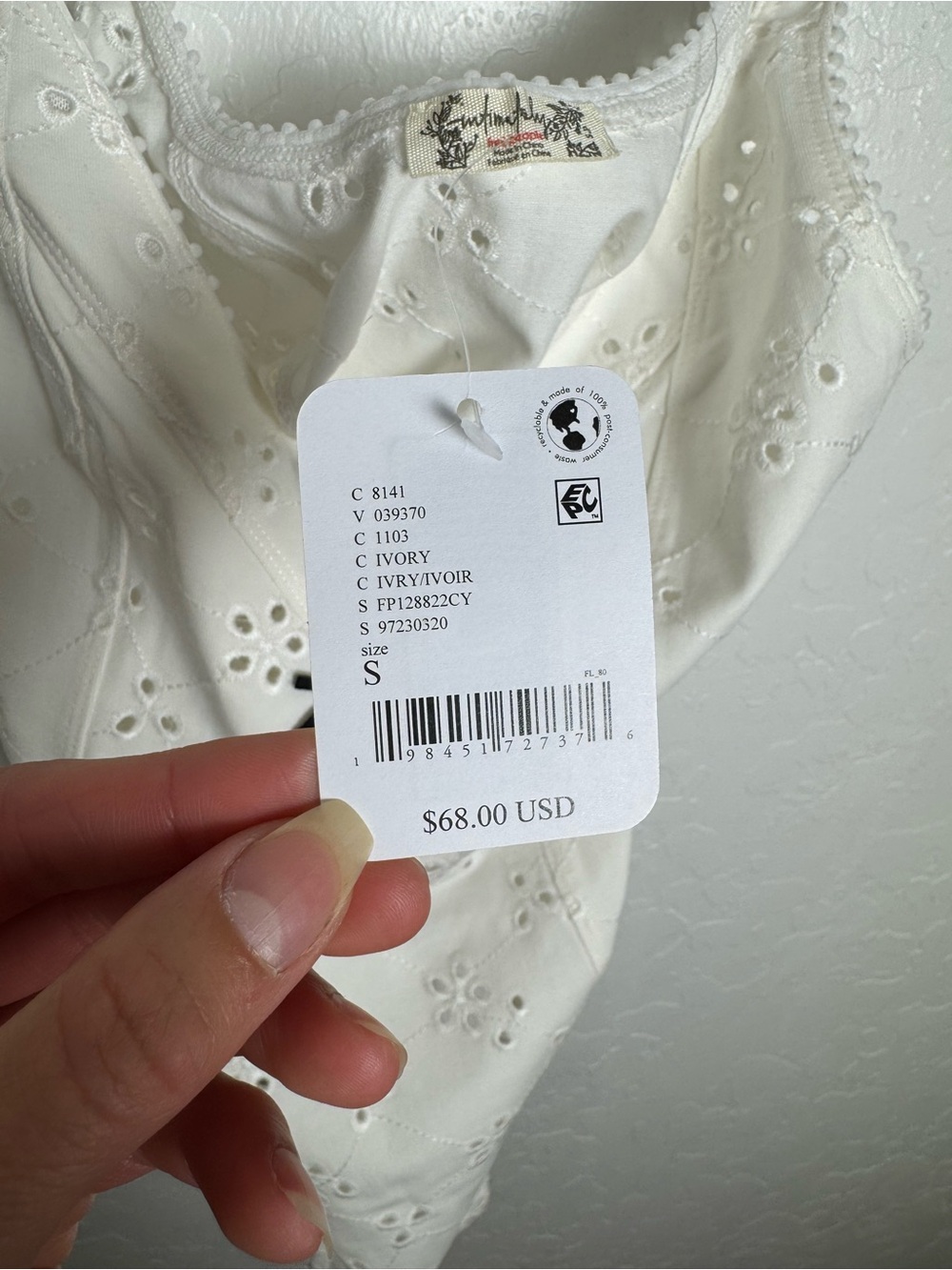 Free People Ivory Eyelet Full Bloom Body Suit - Picture 2 of 13